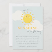 Cuisine Notre Petit Faire-part Garçon Bleu Soleil (Devant)