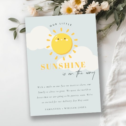 Cuisine Notre Petit Faire-part Garçon Bleu Soleil