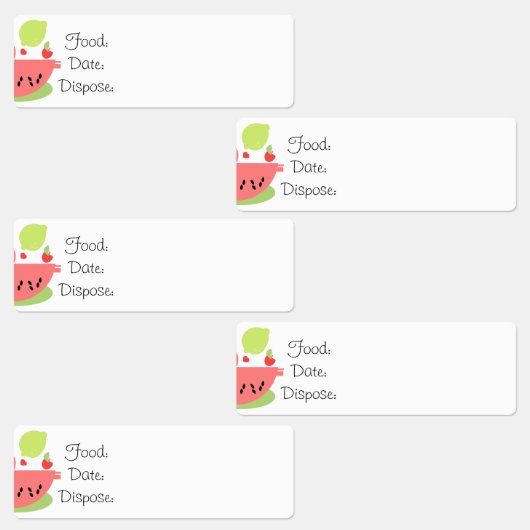 Cuisine Organisation Watermelon Étiquettes aliment (Groupe)