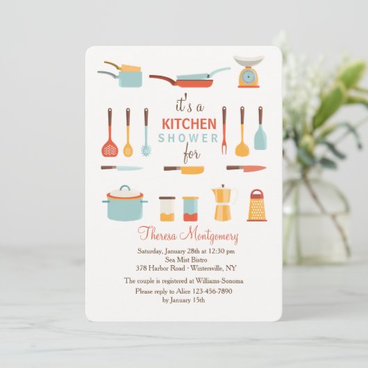 Cuisine Outils Douche Invitation (Debout devant)