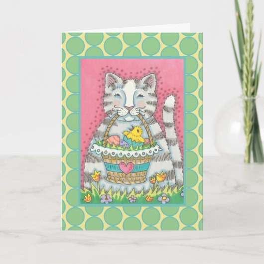 CUISINE & PANIER DE PÂQUES, CARTE DE SALUTAGE CAT (Devant)