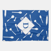 Cuisine papa Monogram Blue Cuisine serviette (Horizontal)