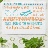 Cuisine, Pecan Pie Recette Serviette de cuisine (Plié)