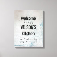 cuisine personnalisée citation toile mur art