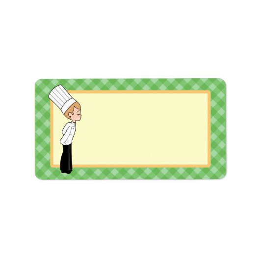 Cuisine personnalisée Étiquette moyen personnalisé (Devant)