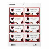 Cuisine personnalisée Étiquettes grande taille (Feuille entière)