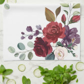 Cuisine personnalisée Serviette blanche Roses Gold (Plié)