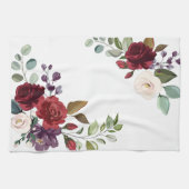 Cuisine personnalisée Serviette blanche Roses Gold (Horizontal)