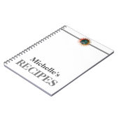 Cuisine personnalisée ustensiles recettes carnet (Côté gauche)