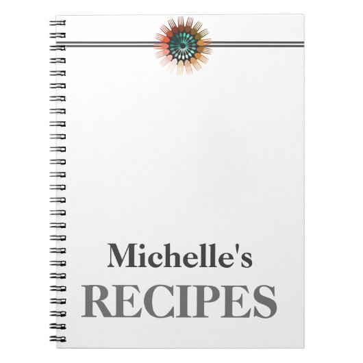 Cuisine personnalisée ustensiles recettes carnet (Devant)