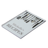 Cuisine personnalisée ustensiles recettes carnet (Côté gauche)