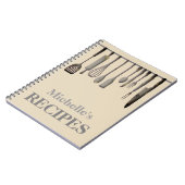 Cuisine personnalisée ustensiles recettes carnet (Côté gauche)