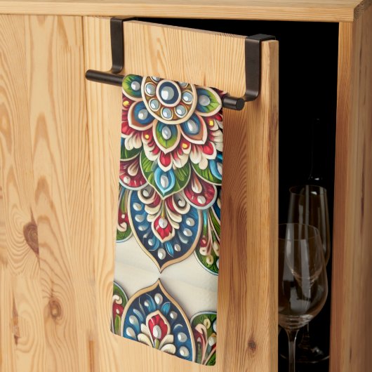 cuisine portugaise serviettes aquarelle (Pliage en tiers)