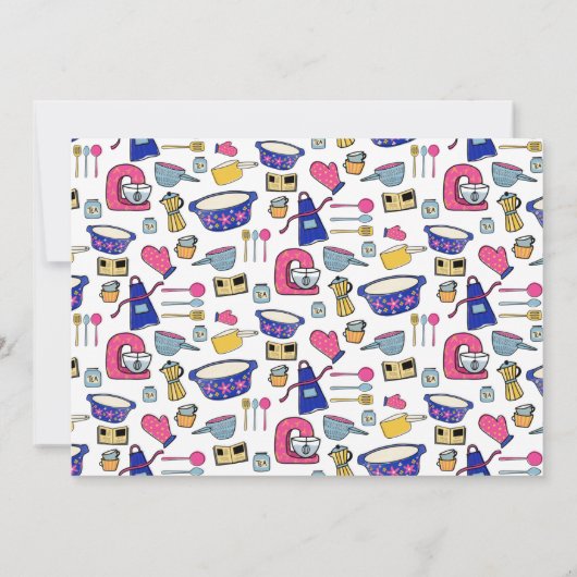 Cuisine Quirky Utentils Cake Maker, Chef Carte pou (Dos)