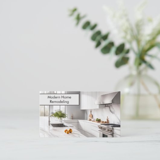 Cuisine raffinée et Carte de visite de constructio (Debout devant)