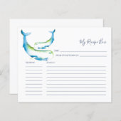 Cuisine Recette Cartes Baleine Bleue (Devant / Derrière)