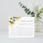 Cuisine Recette Cartes Jaune Floral Vert (Debout devant)