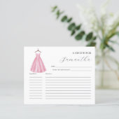 Cuisine Recette Cartes Roses Robe Aquarelle (Debout devant)