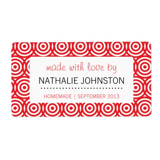 Cuisine rétro Étiquette de cuisson artisanale de c (Devant)