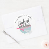 cuisine rose BAKÉ CADEAU ÉTIQUETTE cuit avec amour (Enveloppe)