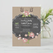 Cuisine Russe Faire-part de mariage à fleurs (Debout devant)