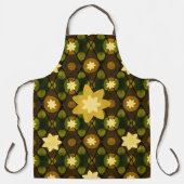 Cuisine rustique jaune et Brown Imprimer tablier (Recto)