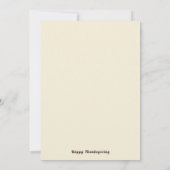 Cuisine Rustique Thanksgiving Dîner Invitation (Dos)