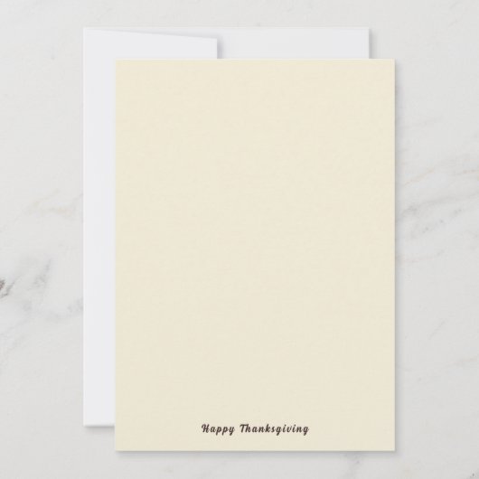 Cuisine Rustique Thanksgiving Dîner Invitation (Dos)