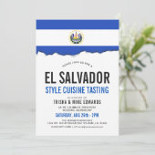 Cuisine salvadorienne| Invitation blanc du drapeau (Debout devant)
