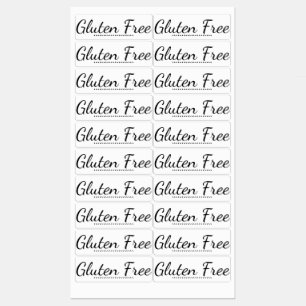 Cuisine sans gluten Étiquettes Feuilles de Étiqu