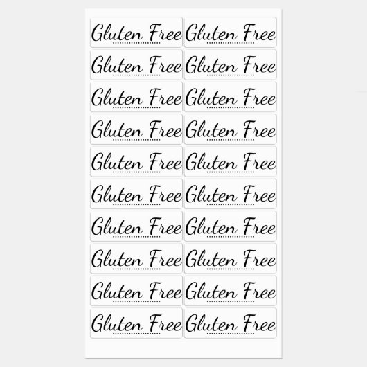 Cuisine sans gluten Étiquettes | Feuilles de Étiqu (Feuille)