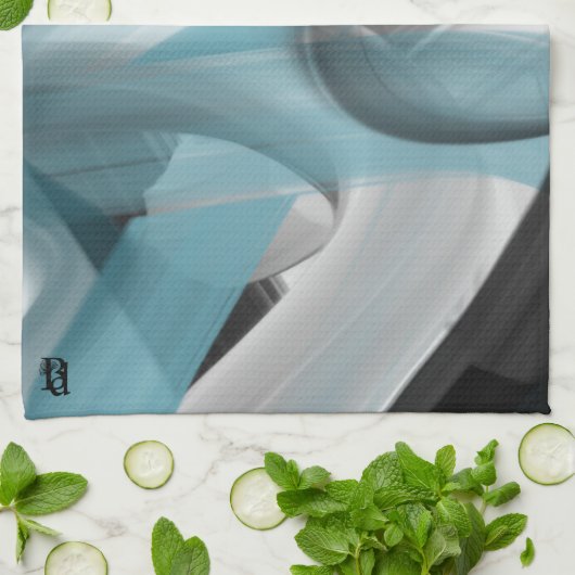 Cuisine Serviette Abstraite Trend Home Décor Bleu (Plié)