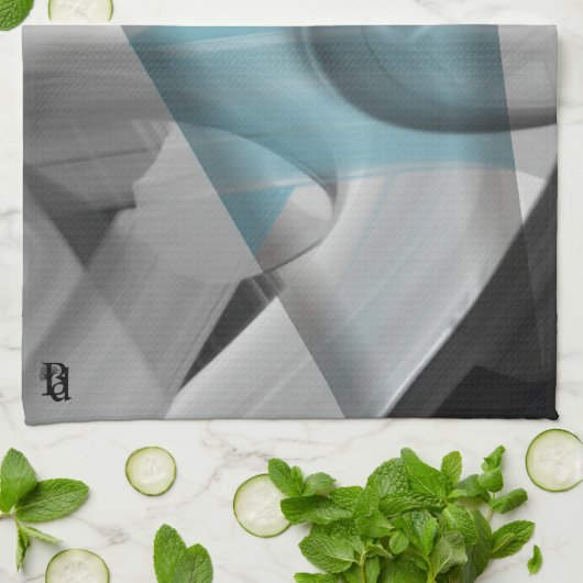 Cuisine Serviette Abstraite Trend Home Décor Bleu (Plié)
