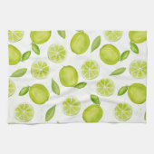 Cuisine Serviette Aquarelle Lime Motif (Horizontal)