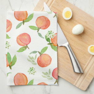 Cuisine Serviette Aquarelle Pêche Motif