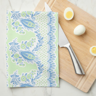 Cuisine serviette folk art floral