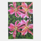 Cuisine Serviette Lys rose (Vertical)