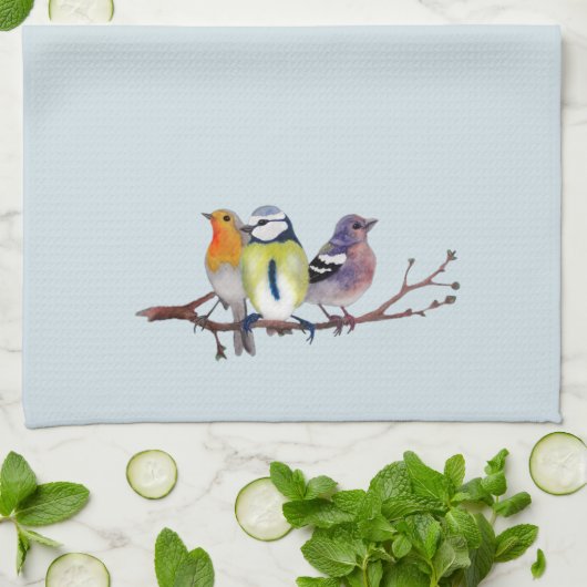 Cuisine Serviette trois petits oiseaux (Plié)