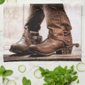 Cuisine Serviettes bottes pays rustique ouest usur (Plié)