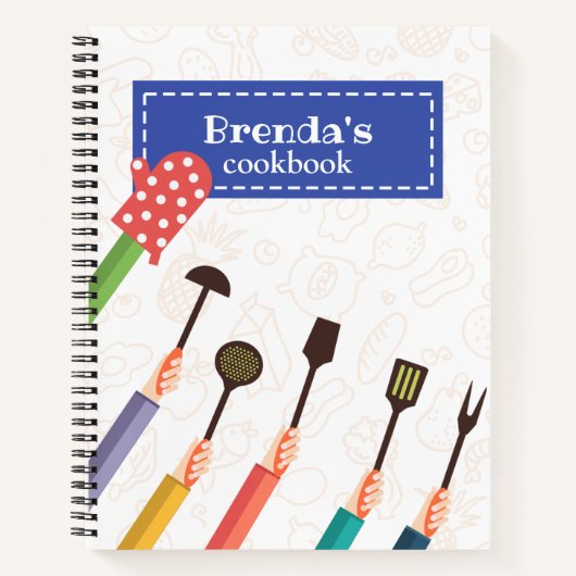 Cuisine Stuff Blue Recette Carnet spirale (Devant)