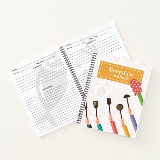 Cuisine Stuff Orange Recette Carnet spirale (Intérieur)