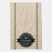 Cuisine Style de linge personnalisé logo du café (Vertical)