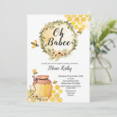 Cuisine sucrée au miel, Baby shower Invitation (Debout devant)