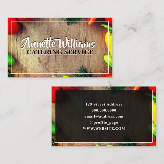 Cuisine table restauration Carte de visite (Devant / Derrière)