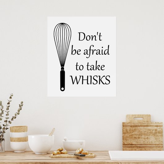 Cuisine Take Whisks Drôle Poster (Cuisine)
