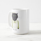 CUISINE Tall White Mug + Texte (Devant gauche)