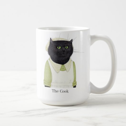 CUISINE Tall White Mug + Texte (Droite)