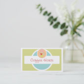 Cuisine tasse de café pastel cartes de visite (Debout devant)