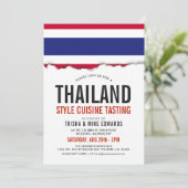 Cuisine thaïlandaise | Invitation blanc du drapeau (Debout devant)