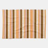 Cuisine Torchon Ethnic Orange et Motif Brown  (Horizontal)